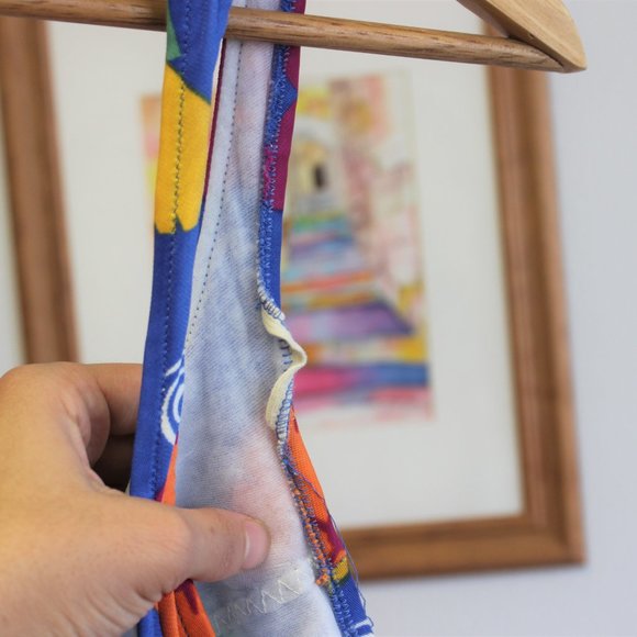 Vintage 1970s Skirted Swimsuit L - Picture 7 of 9